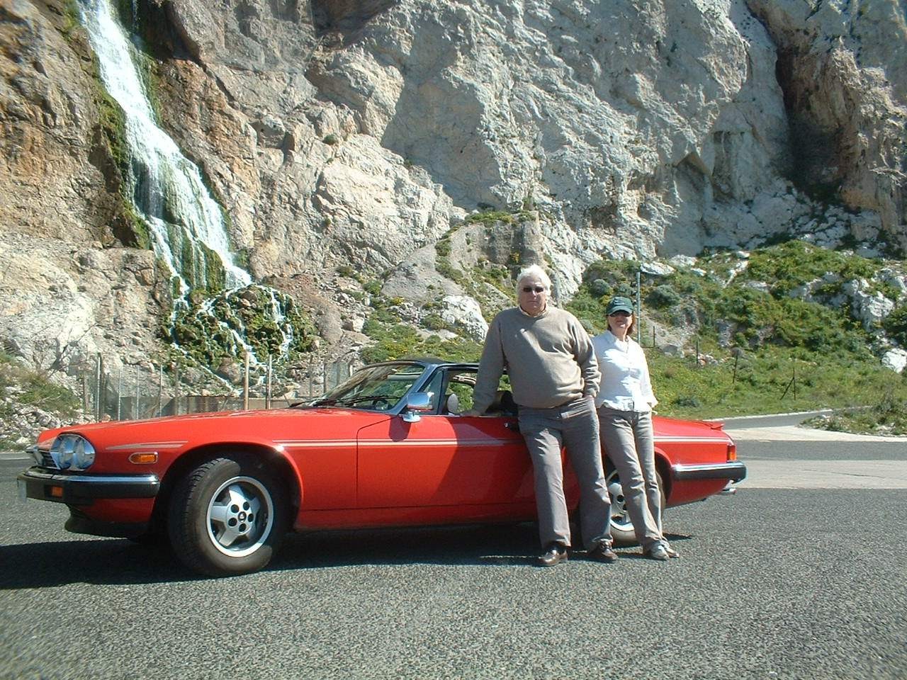 Howard and Betty Danino with their Jaguar XJS-C Sports Convertible